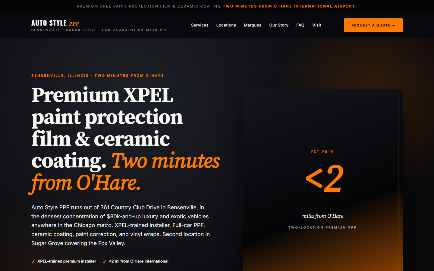 Auto Style PPF website